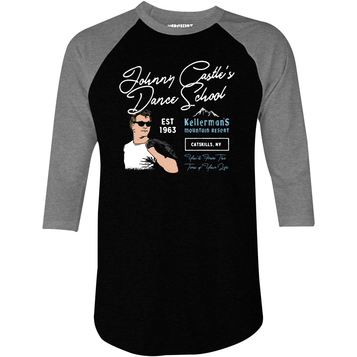 Johnny Castle's Dance School - 3/4 Sleeve Raglan T-Shirt