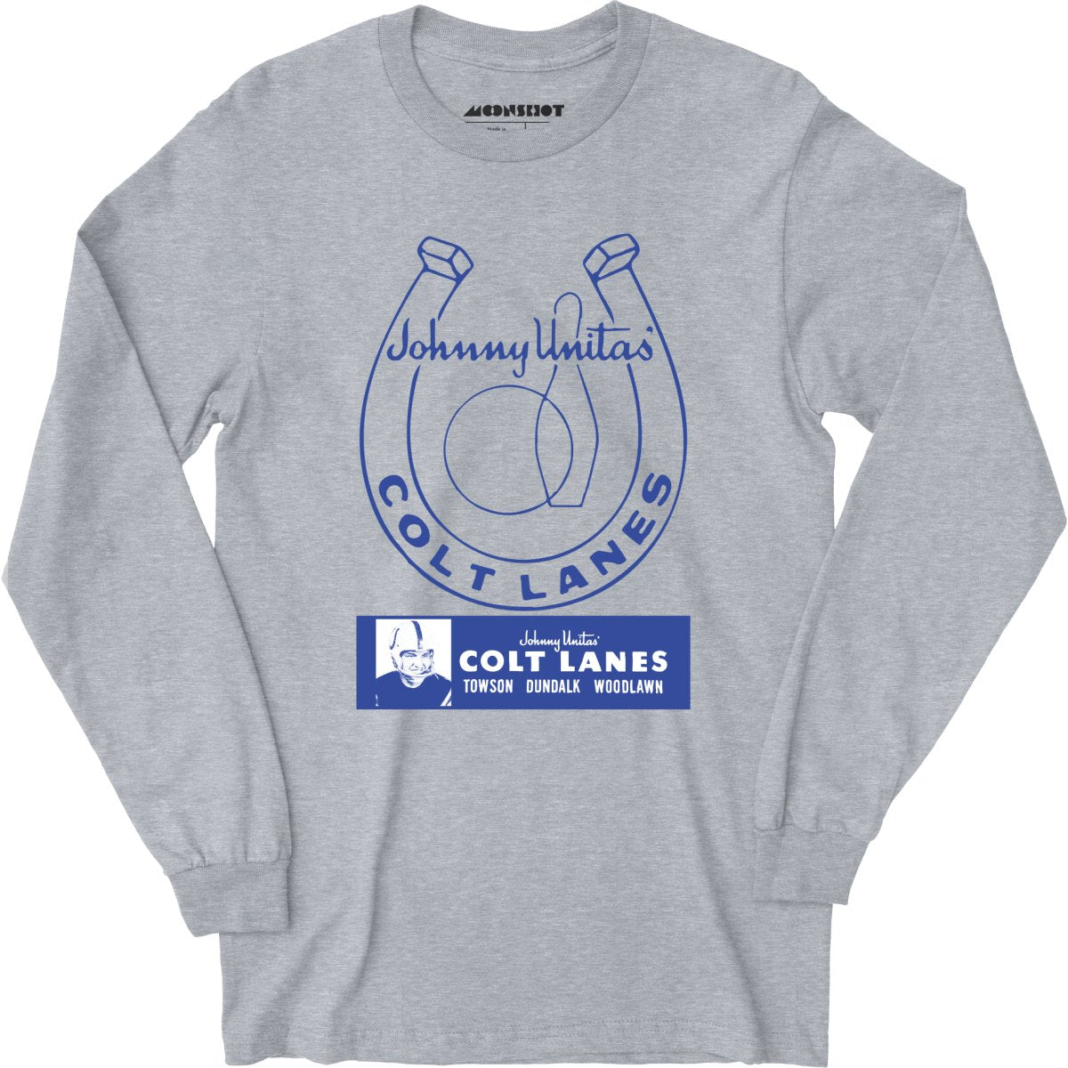 Johnny Unitas Colt Lanes - Maryland - Vintage Bowling Alley - Long Sleeve T-Shirt