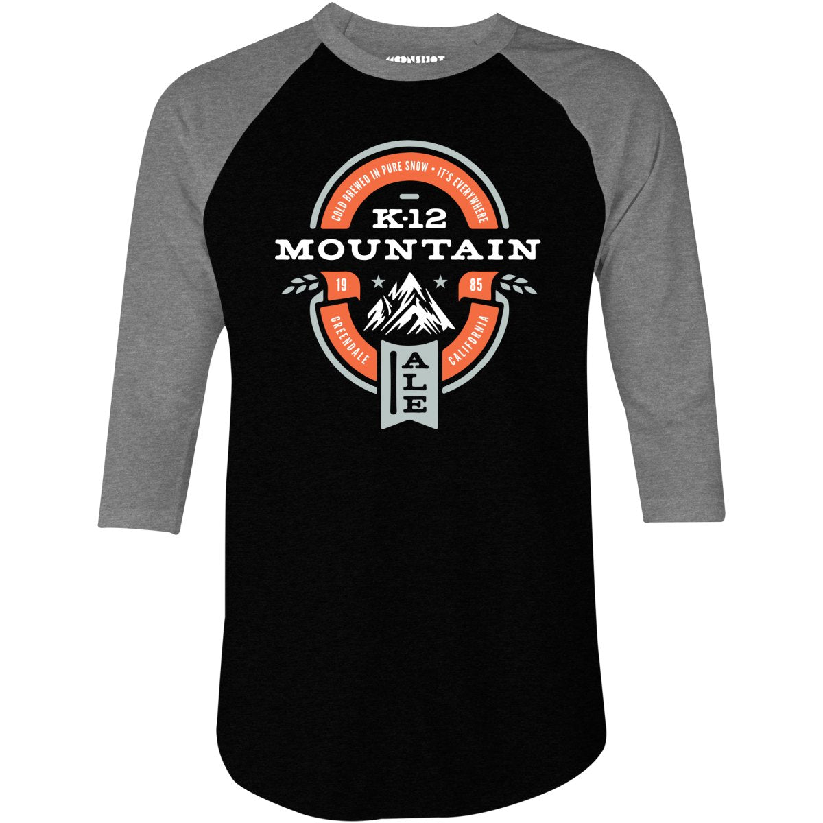 K-12 Mountain Ale - 3/4 Sleeve Raglan T-Shirt