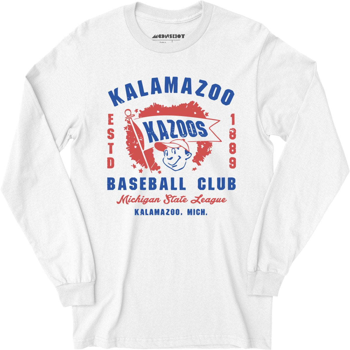 Kalamazoo Kazoos - Michigan - Vintage Defunct Baseball Teams - Long Sleeve T-Shirt