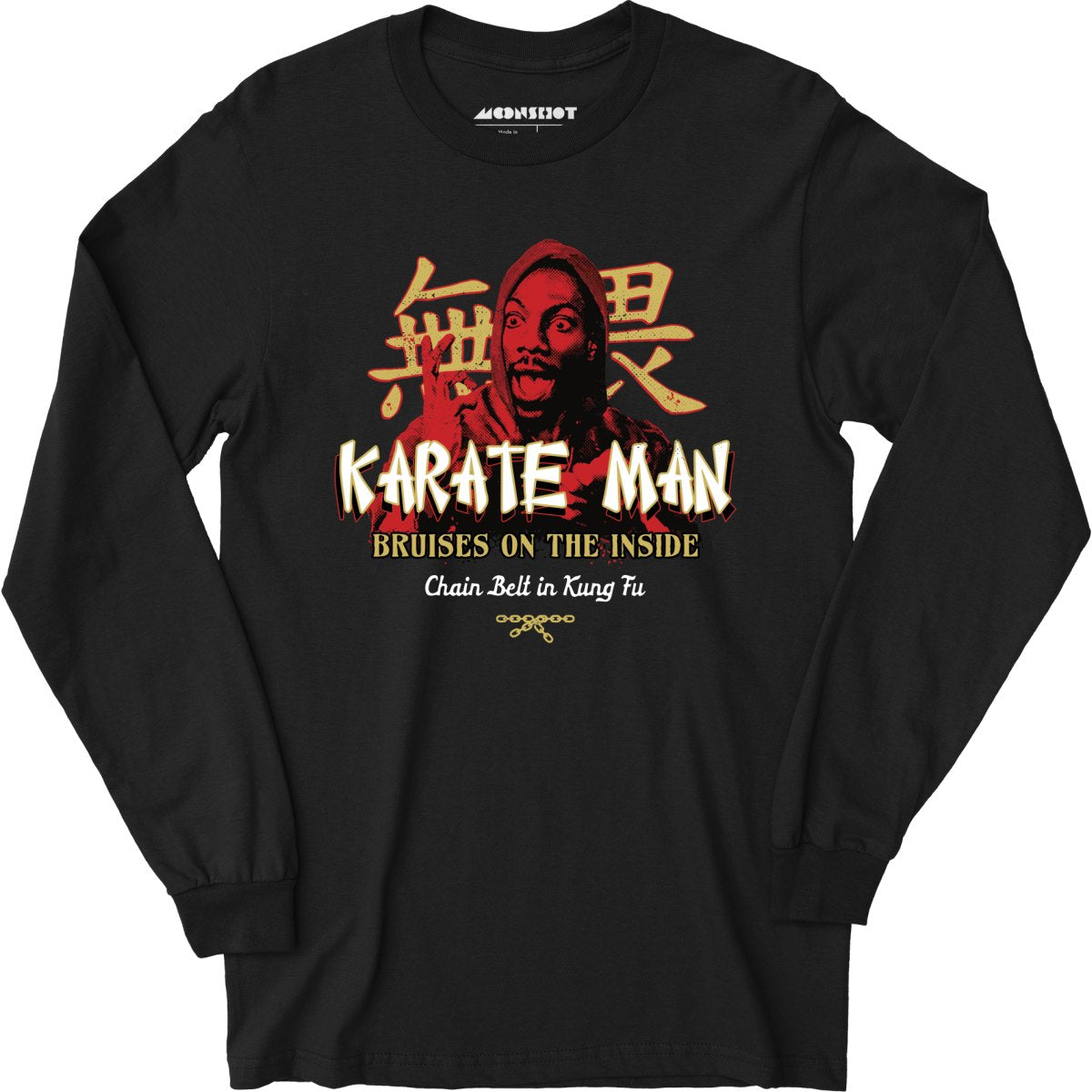 Karate Man - Chain Belt in Kung Fu - Long Sleeve T-Shirt