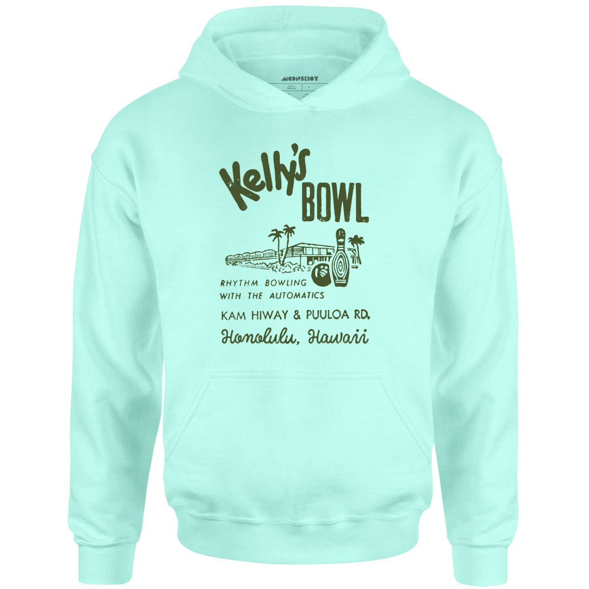 Kelly's Bowl - Honolulu, HI - Vintage Bowling Alley - Unisex Hoodie