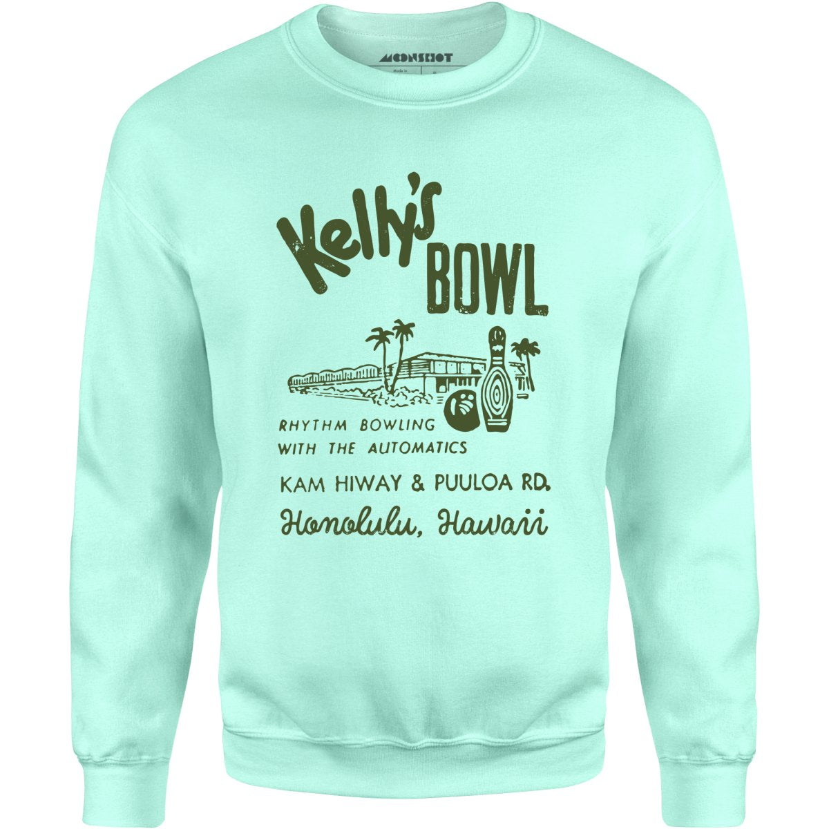 Kelly's Bowl - Honolulu, HI - Vintage Bowling Alley - Unisex Sweatshirt