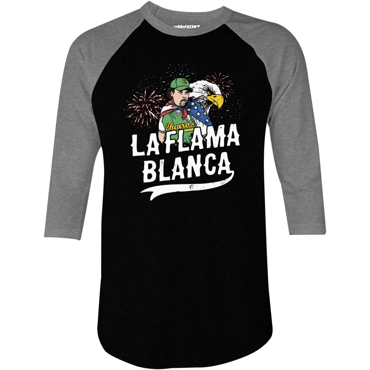 Kenny Powers - La Flama Blanca - 3/4 Sleeve Raglan T-Shirt