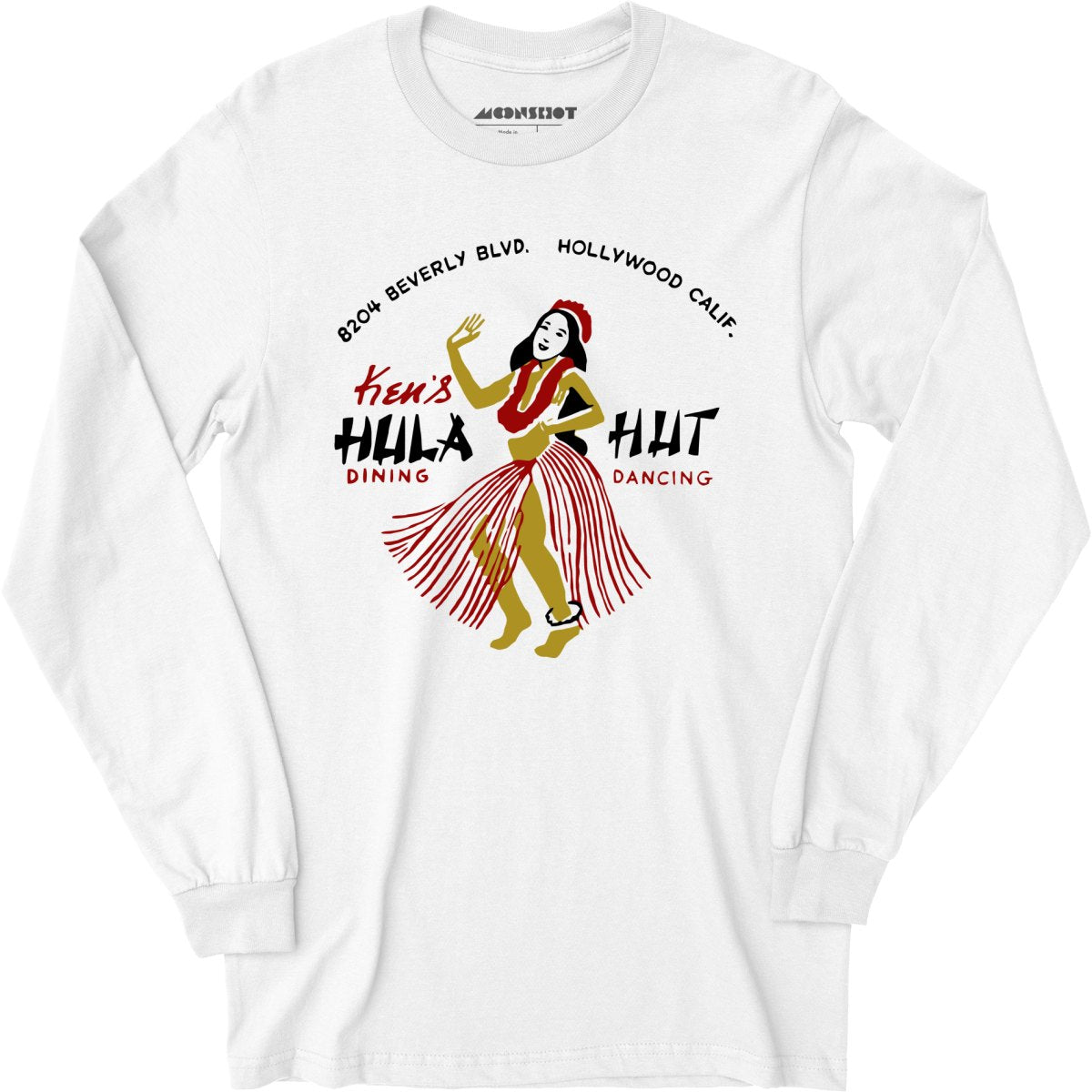 Ken's Hula Hut - Hollywood, CA - Vintage Tiki Bar - Long Sleeve T-Shirt