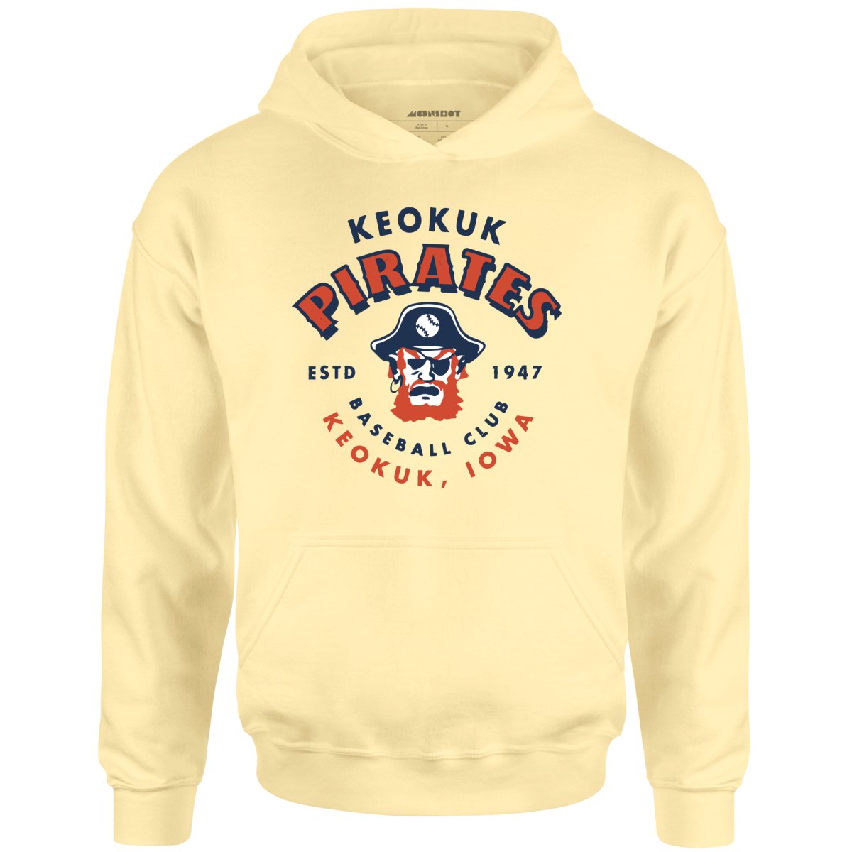 Keokuk Pirates - Iowa - Vintage Defunct Baseball Teams - Unisex Hoodie