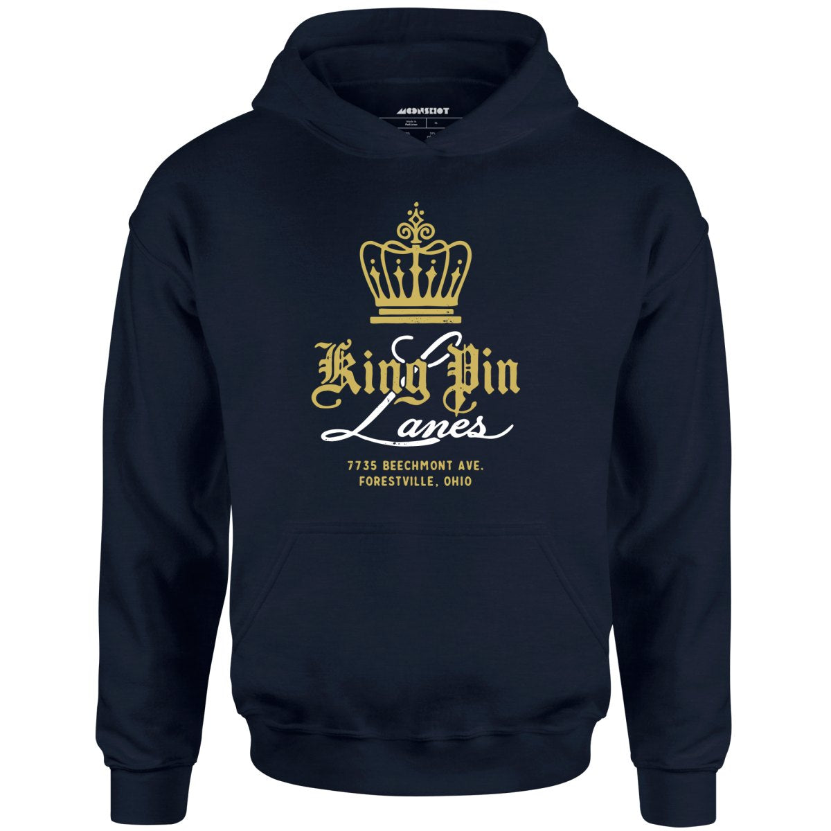 King Pin Lanes - Forestville, OH - Vintage Bowling Alley - Unisex Hoodie