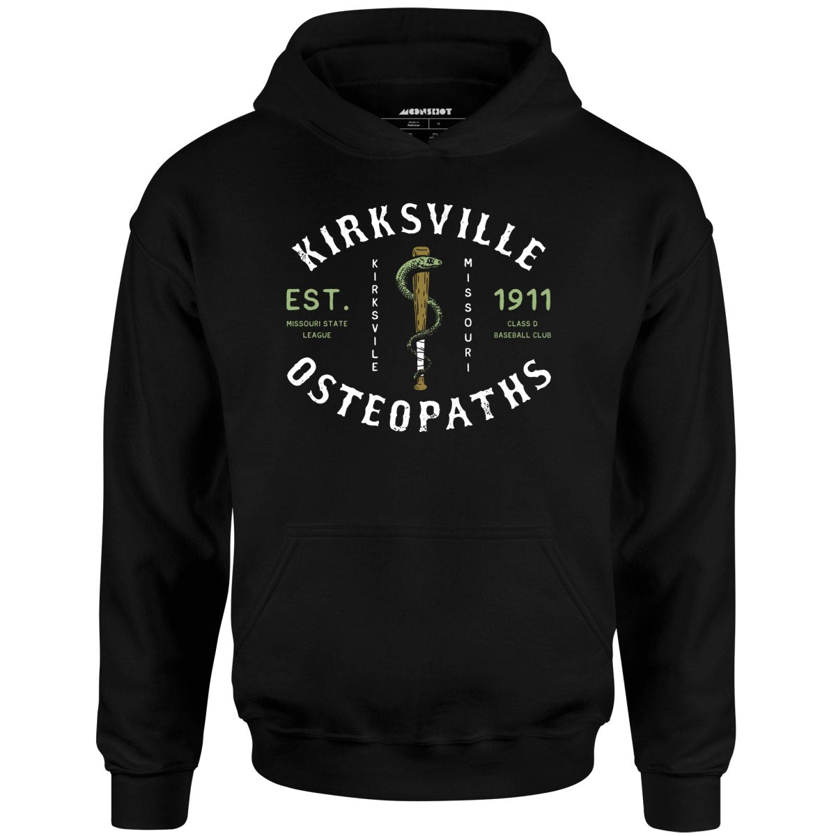 Kirksville Osteopaths - Missouri - Vintage Defunct Baseball Teams - Unisex Hoodie