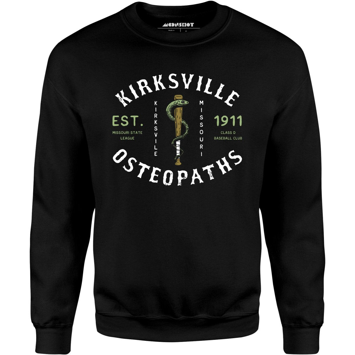 Kirksville Osteopaths - Missouri - Vintage Defunct Baseball Teams - Unisex Sweatshirt