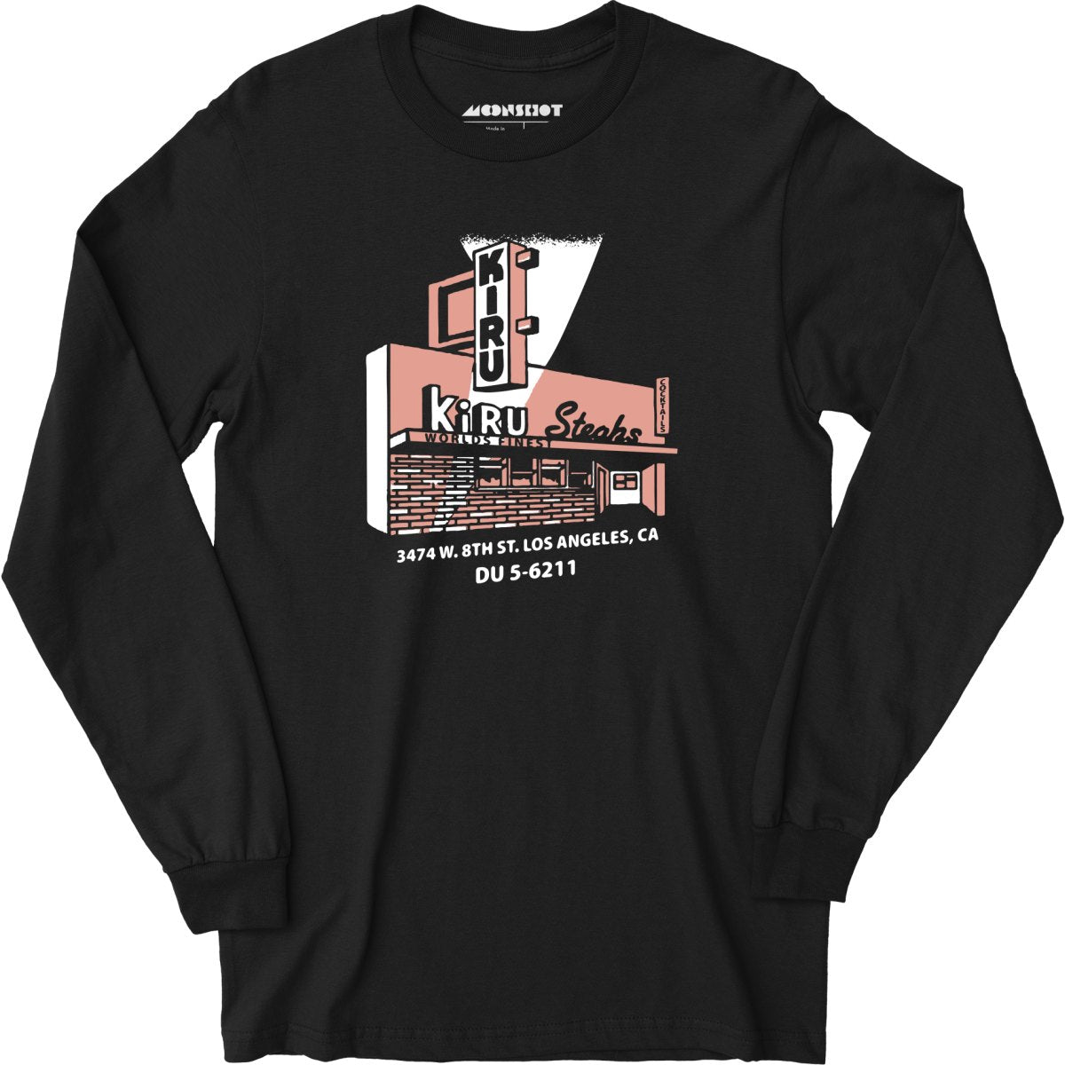 Kiru Steaks - Los Angeles, CA - Vintage Restaurant - Long Sleeve T-Shirt