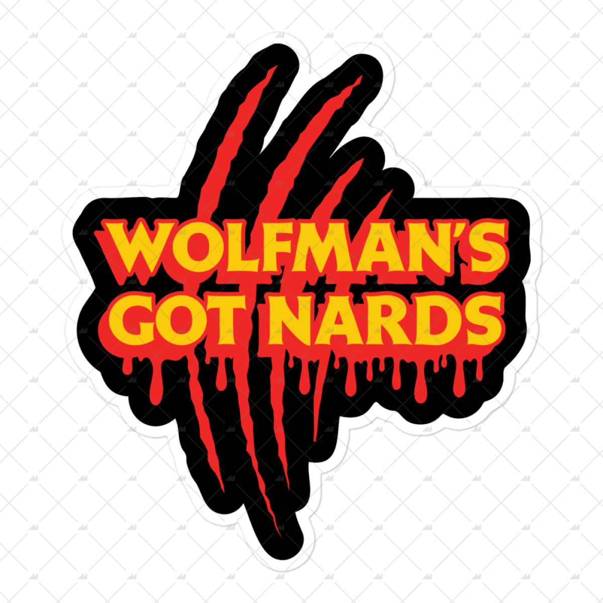Wolfman's Got Nards - Sticker