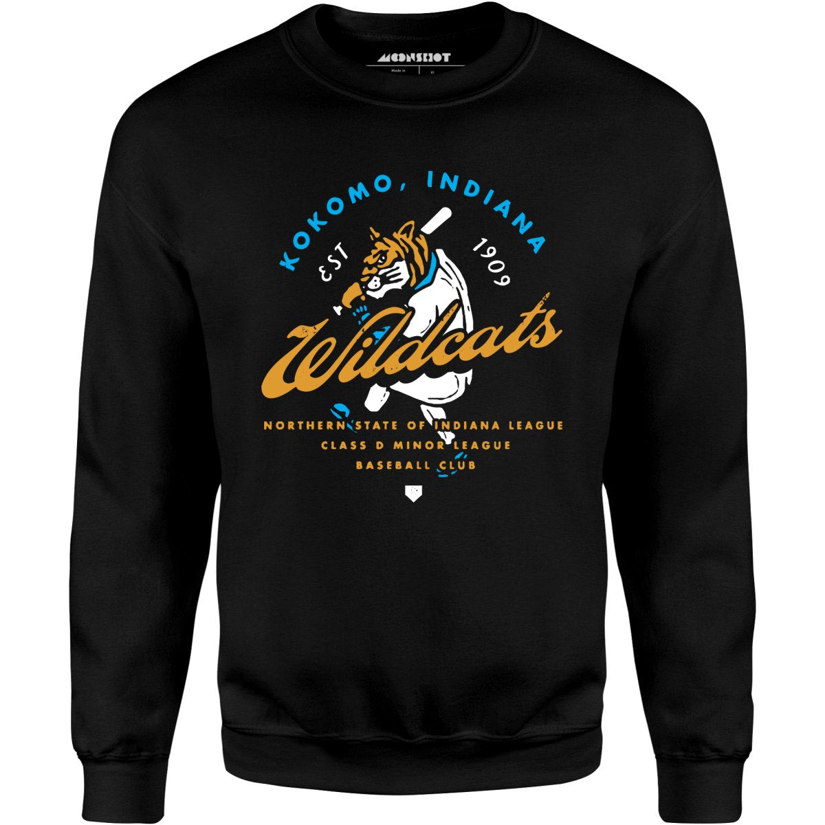 Kokomo Wildcats - Indiana - Vintage Defunct Baseball Teams - Unisex Sweatshirt