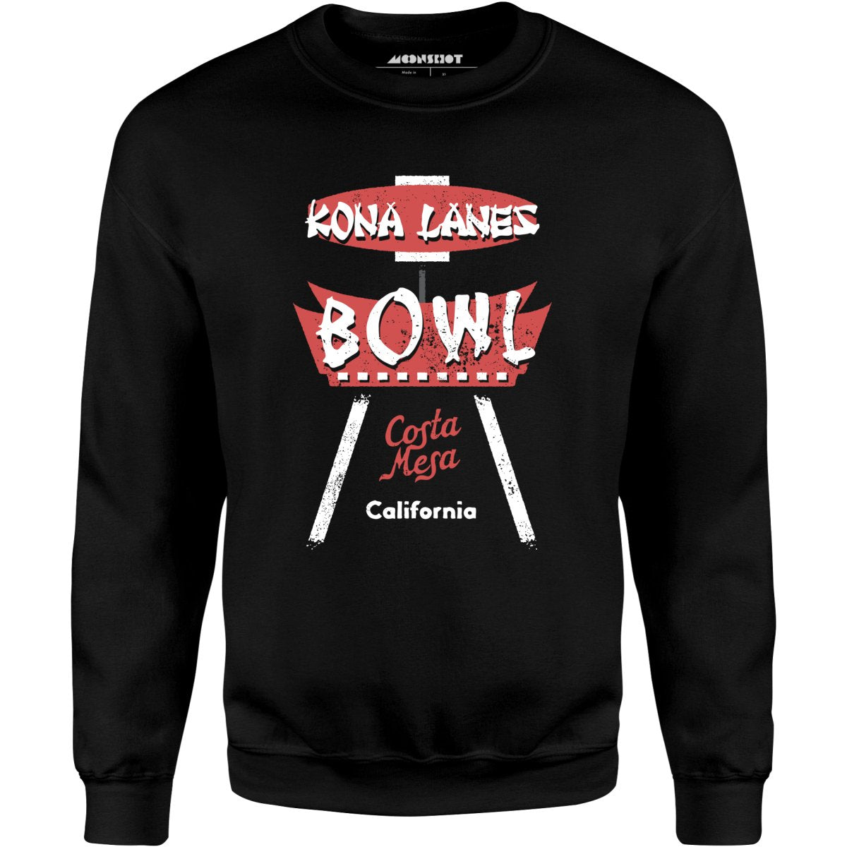 Kona Lanes - Costa Mesa, CA - Vintage Bowling Alley - Unisex Sweatshirt
