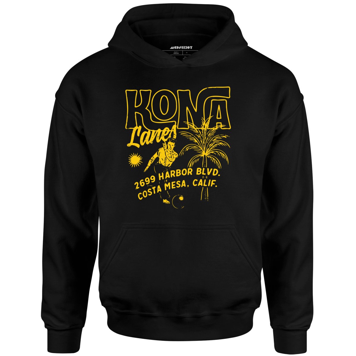 Kona Lanes v3 - Costa Mesa, CA - Vintage Bowling Alley - Unisex Hoodie