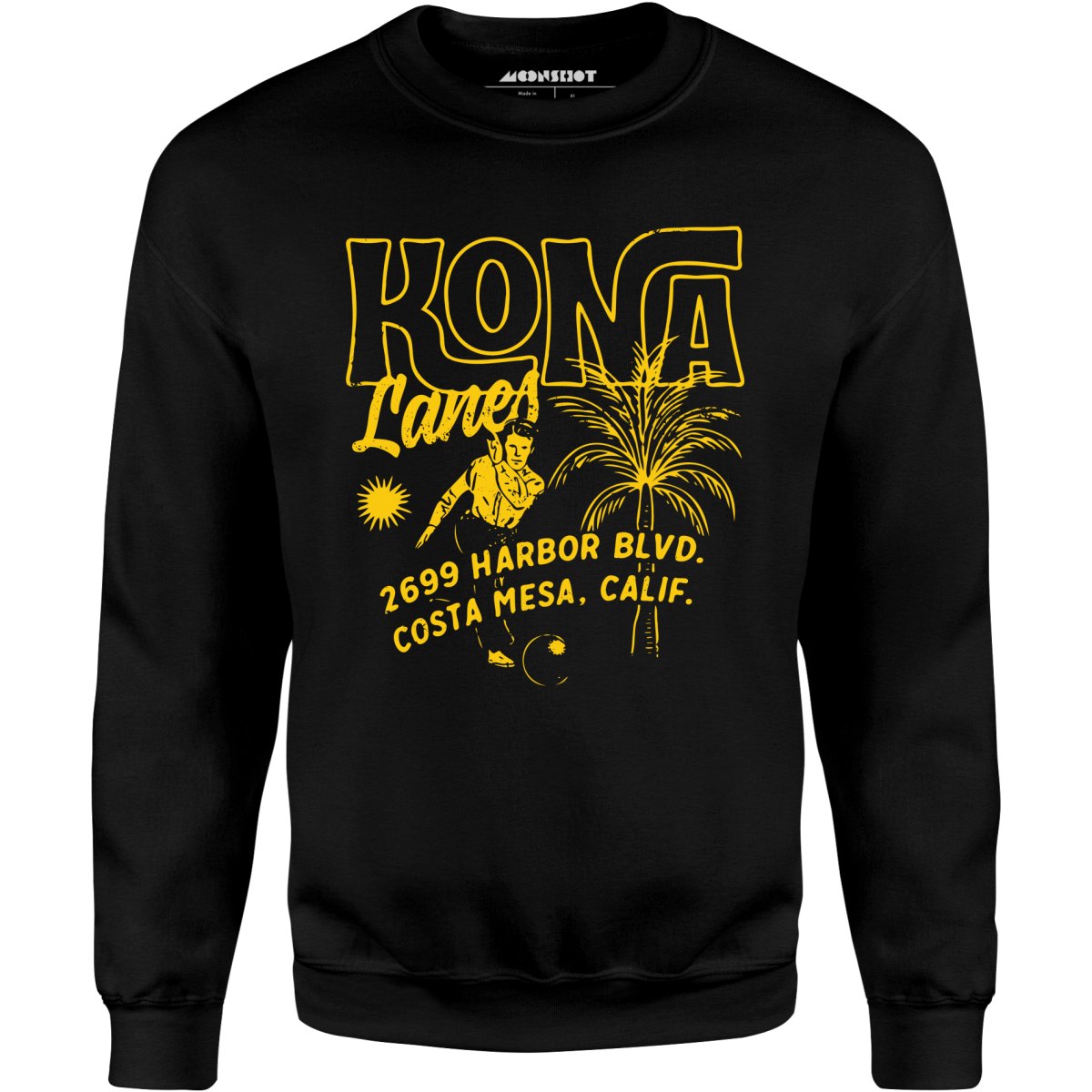 Kona Lanes v3 - Costa Mesa, CA - Vintage Bowling Alley - Unisex Sweatshirt