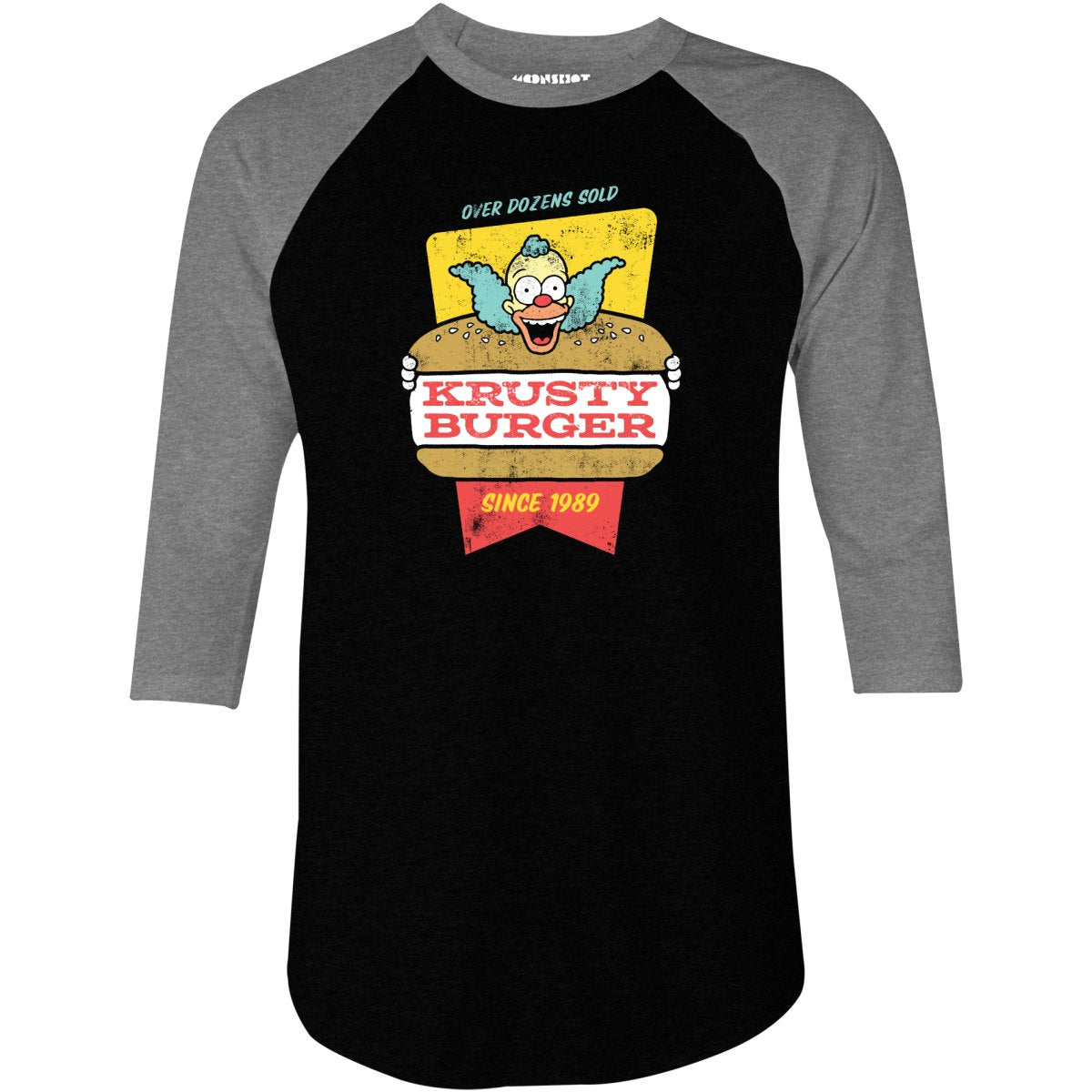 Krusty Burger - 3/4 Sleeve Raglan T-Shirt