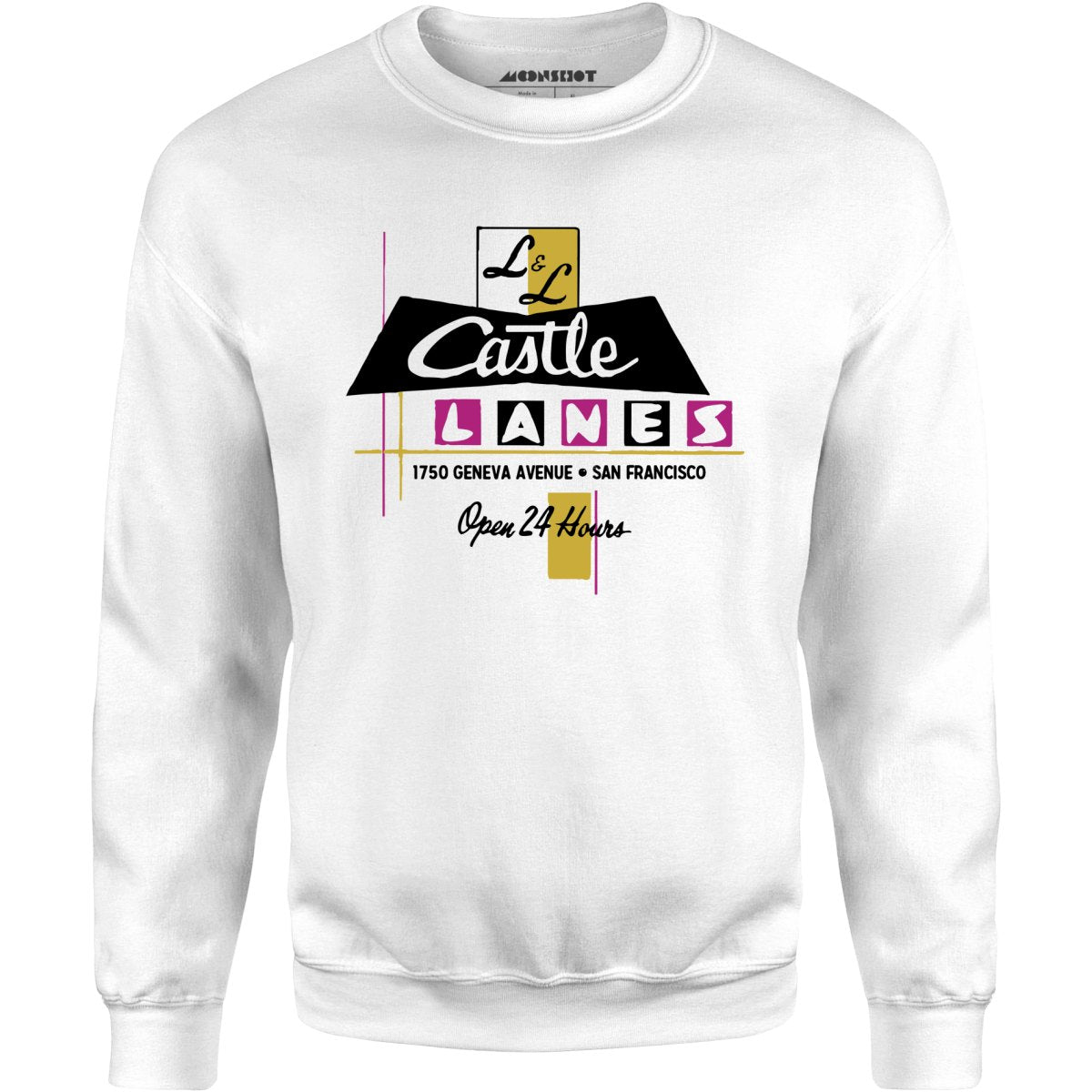 L & L Castle Lanes - San Francisco, CA - Vintage Bowling Alley - Unisex Sweatshirt