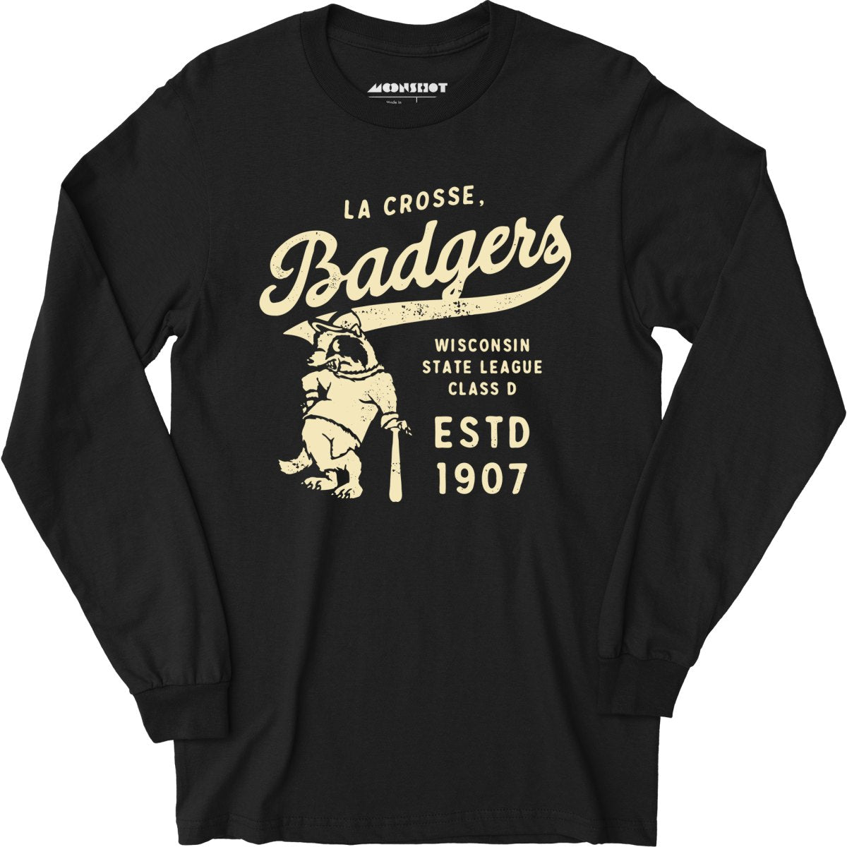 La Crosse Badgers - Wisconsin - Vintage Defunct Baseball Teams - Long Sleeve T-Shirt