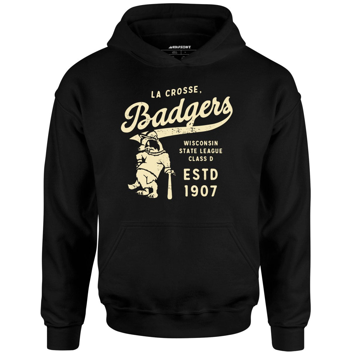 La Crosse Badgers - Wisconsin - Vintage Defunct Baseball Teams - Unisex Hoodie