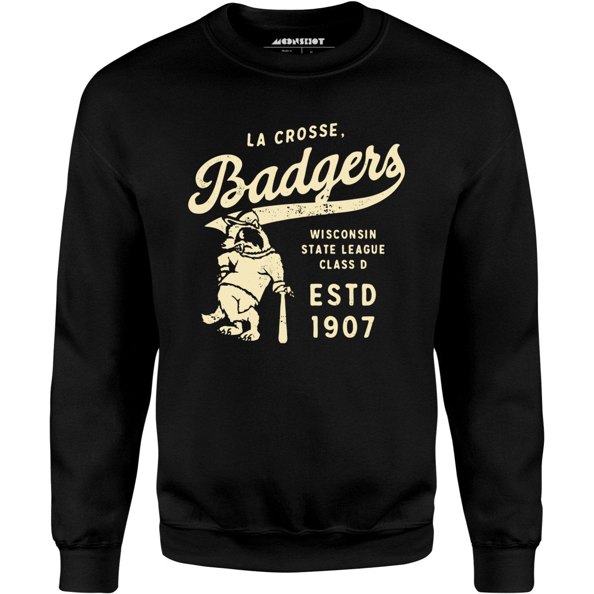 La Crosse Badgers - Wisconsin - Vintage Defunct Baseball Teams - Unisex Sweatshirt