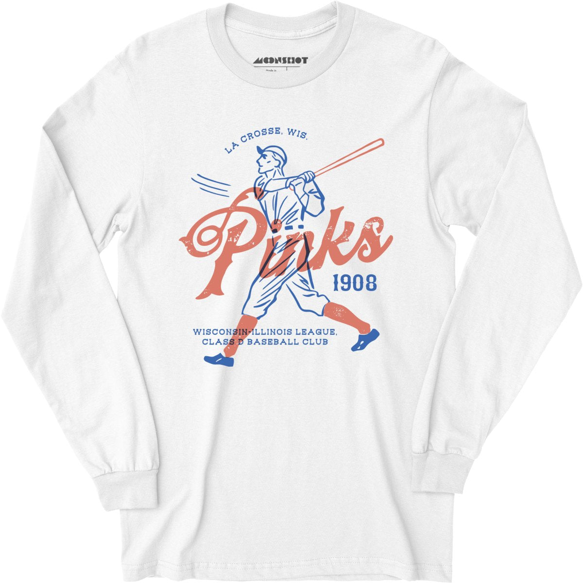 La Crosse Pinks - Wisconsin - Vintage Defunct Baseball Teams - Long Sleeve T-Shirt