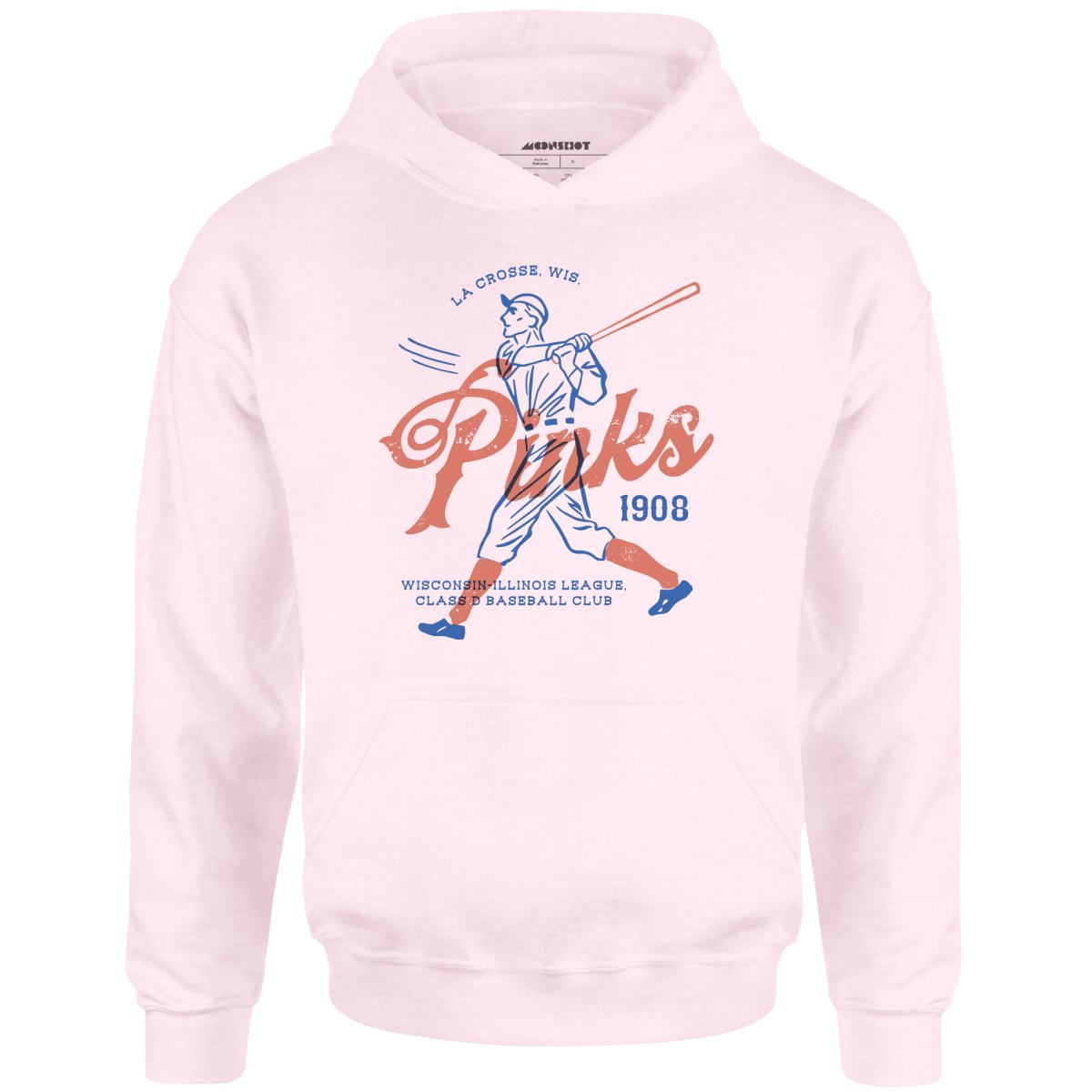 La Crosse Pinks - Wisconsin - Vintage Defunct Baseball Teams - Unisex Hoodie