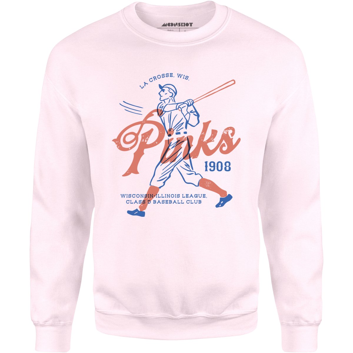 La Crosse Pinks - Wisconsin - Vintage Defunct Baseball Teams - Unisex Sweatshirt