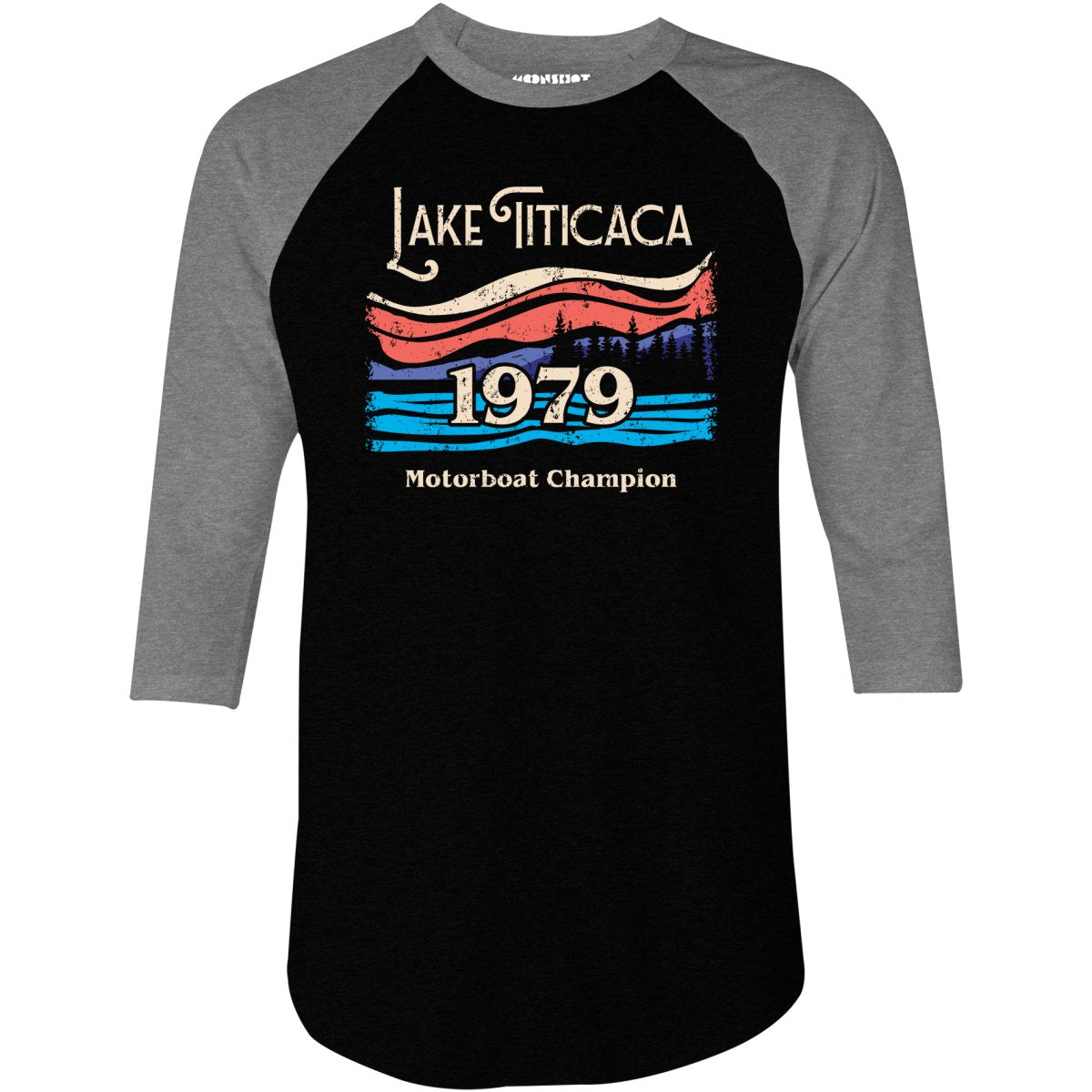 Lake Titicaca Motorboat Champion - 3/4 Sleeve Raglan T-Shirt