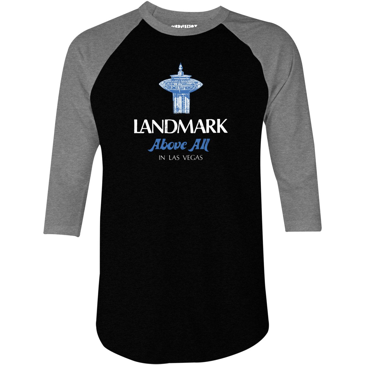 Landmark Above All - Vintage Las Vegas - 3/4 Sleeve Raglan T-Shirt