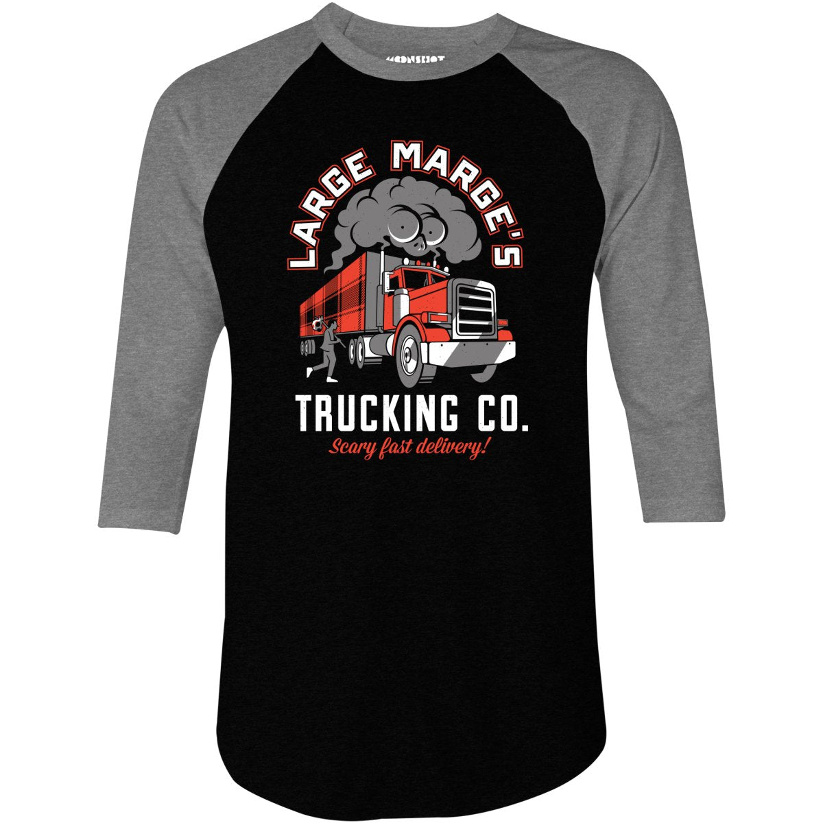 Large Marge's Trucking Co. - 3/4 Sleeve Raglan T-Shirt