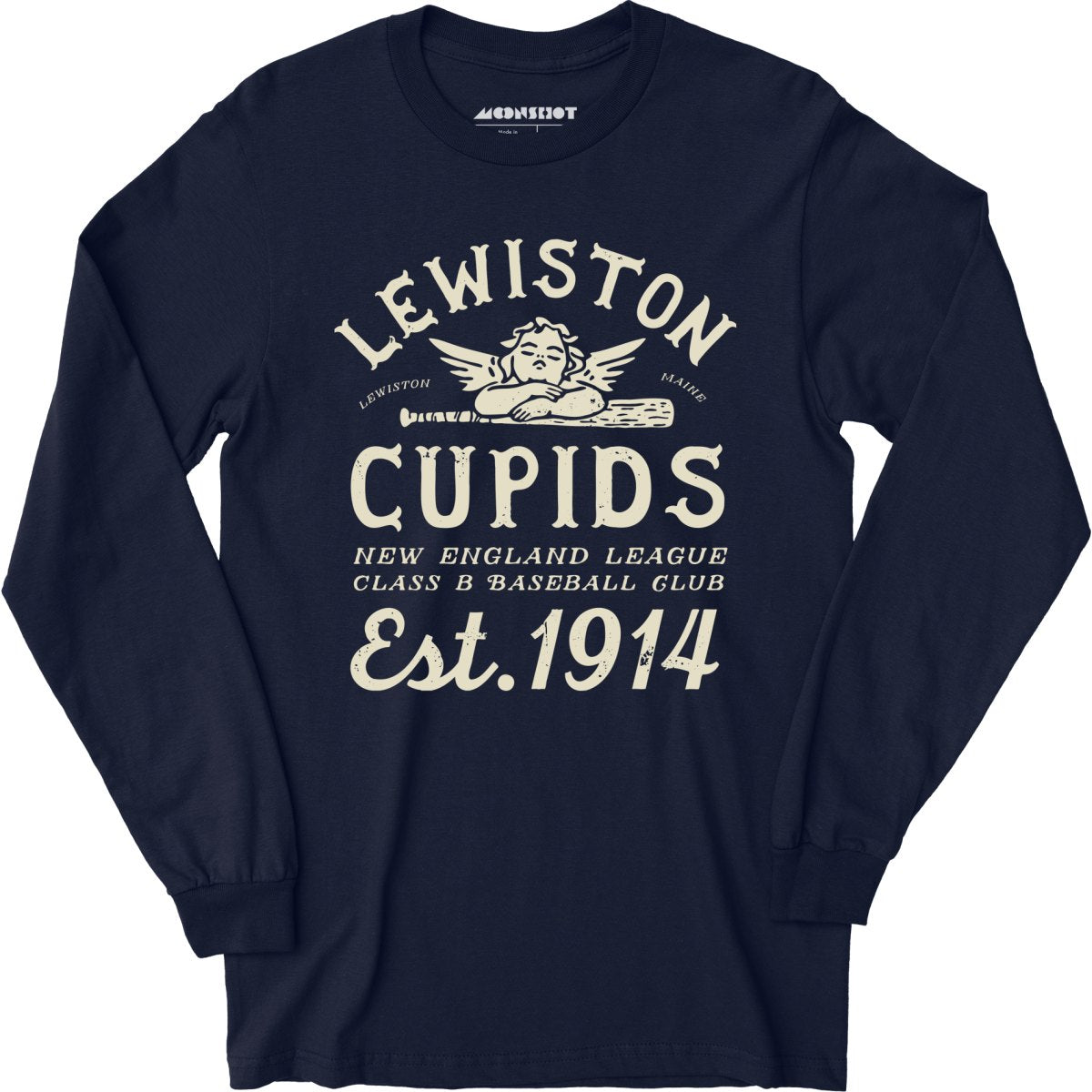 Lewiston Cupids - Maine - Vintage Defunct Baseball Teams - Long Sleeve T-Shirt