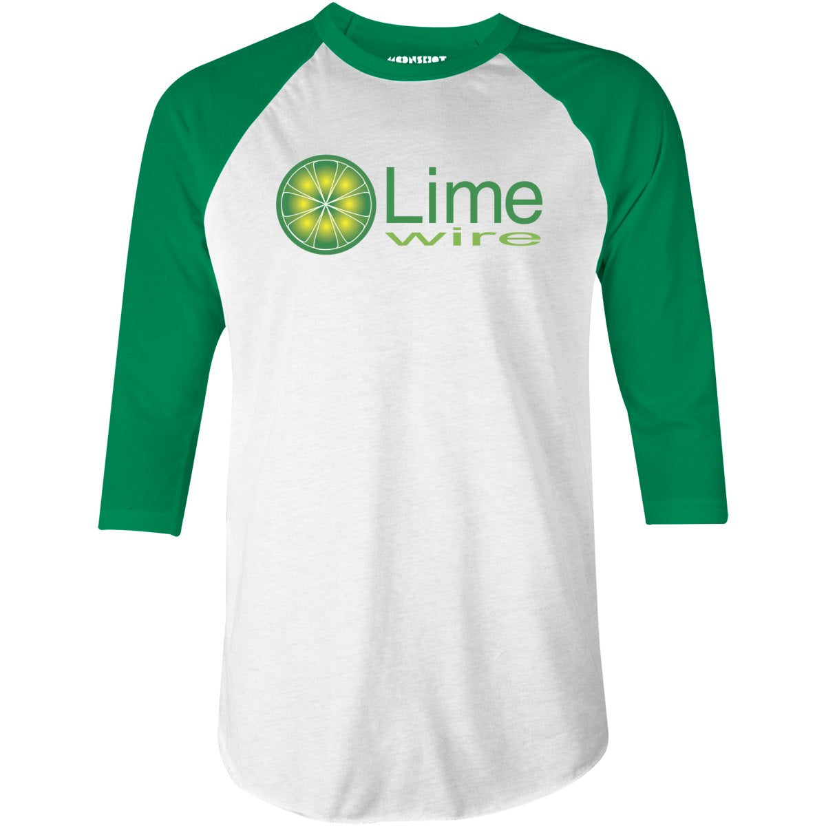 LimeWire - Internet - 3/4 Sleeve Raglan T-Shirt – m00nshot