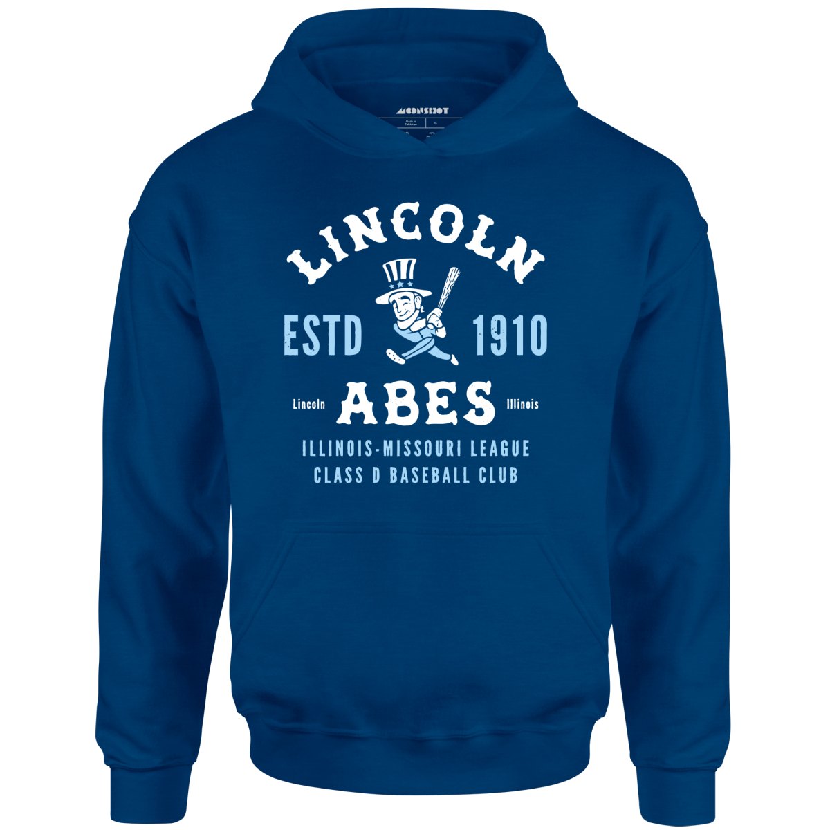 Lincoln Abes - Illinois - Vintage Defunct Baseball Teams - Unisex Hoodie