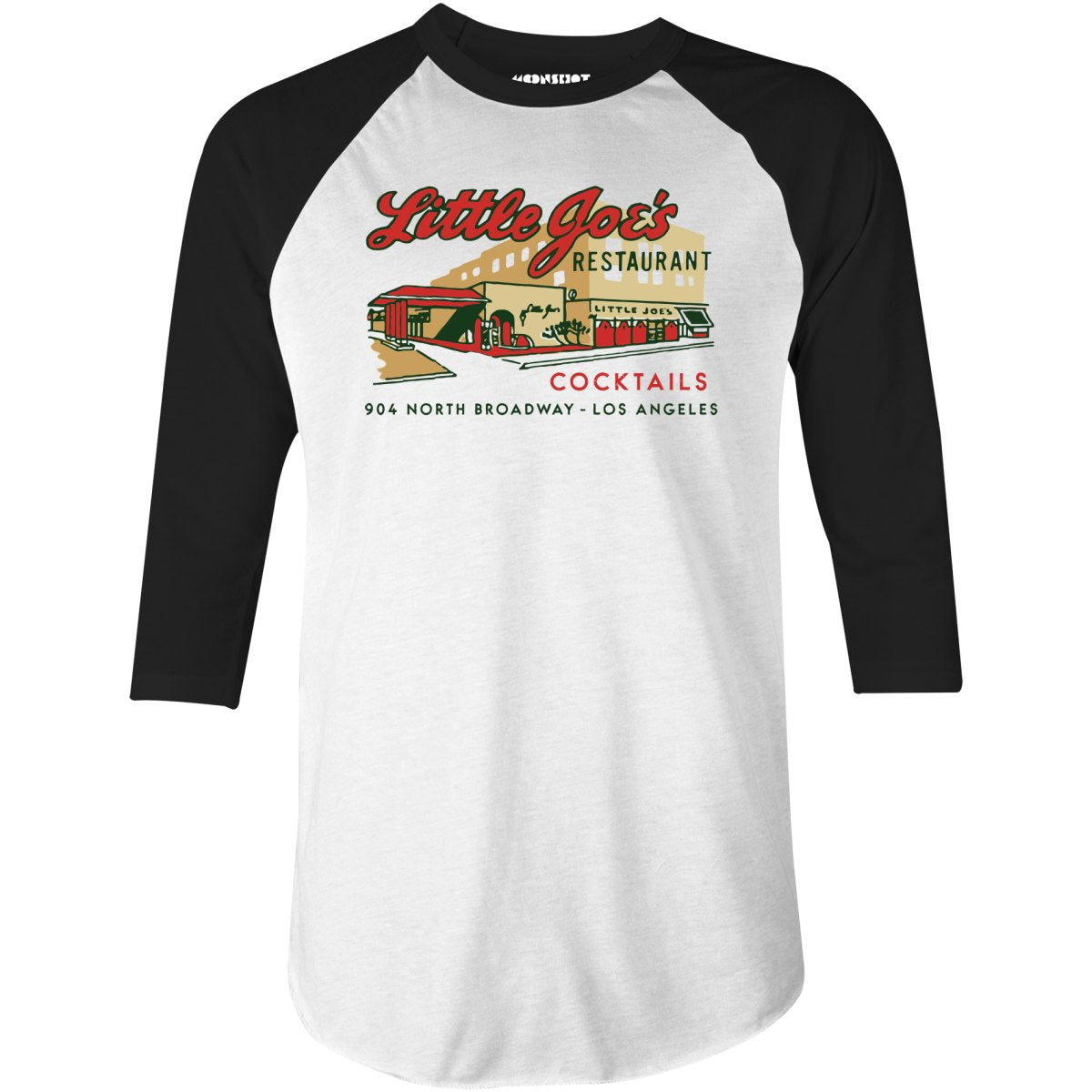 Little Joe's - Los Angeles, CA - Vintage Restaurant - 3/4 Sleeve Raglan T-Shirt