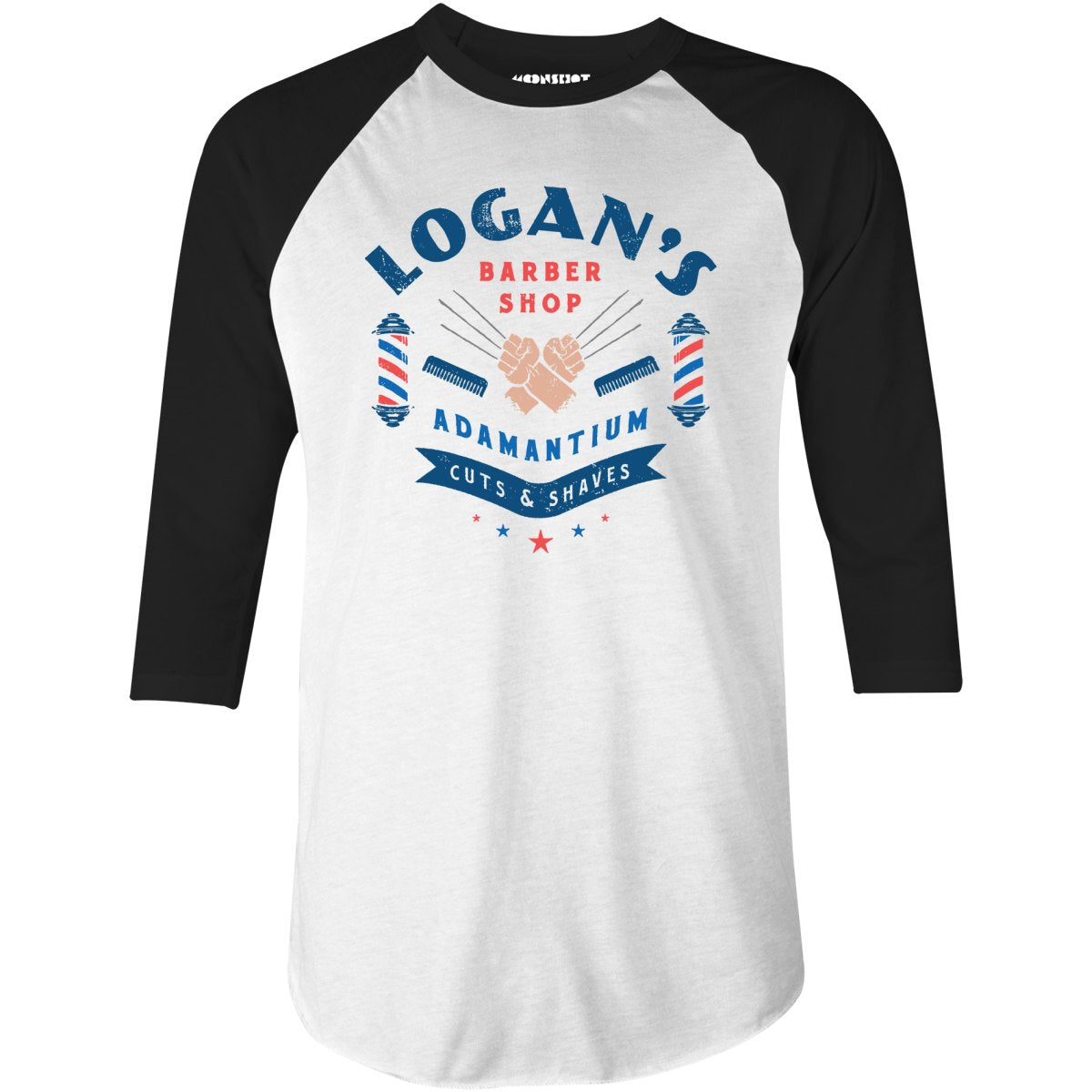 Logan's Barber Shop - 3/4 Sleeve Raglan T-Shirt
