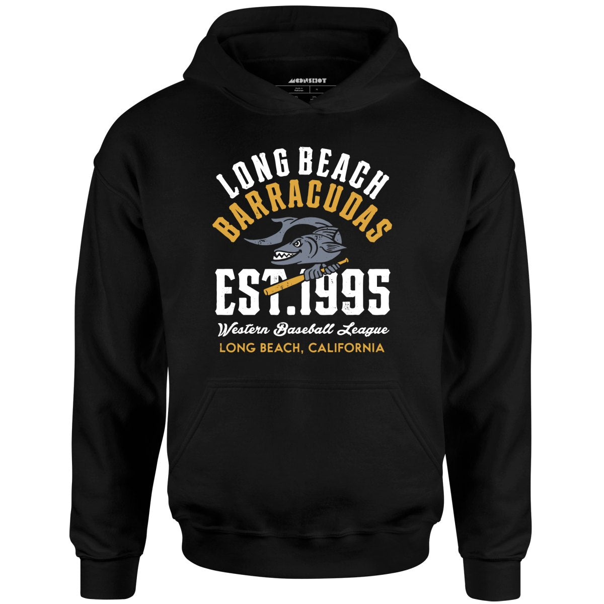 Long Beach Barracudas - California - Vintage Defunct Baseball Teams - Unisex Hoodie