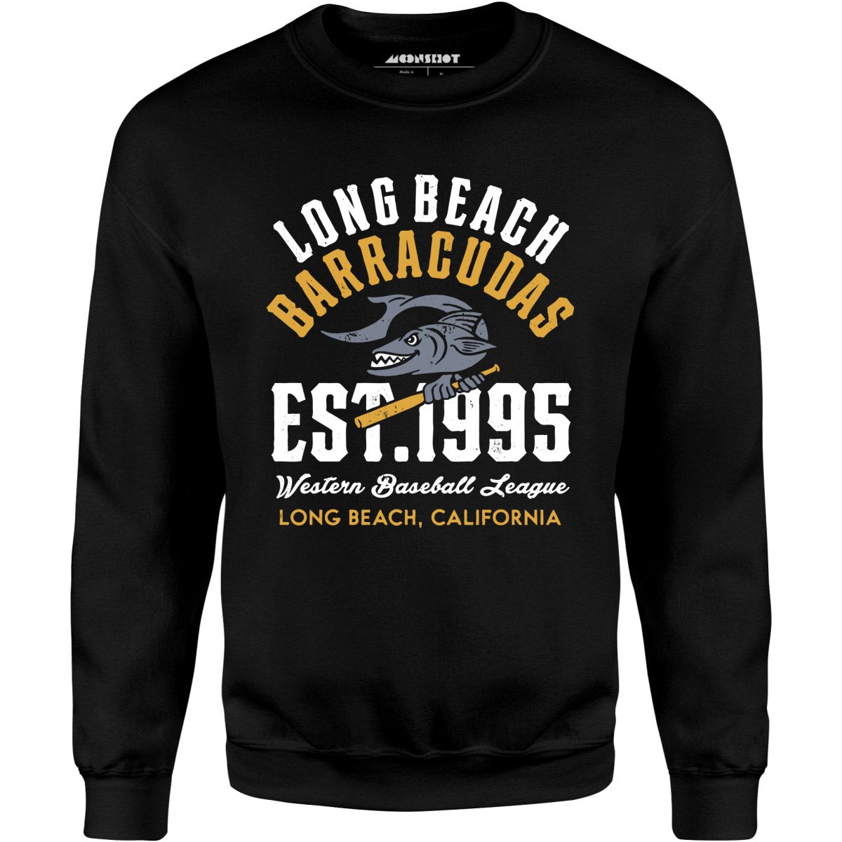Long Beach Barracudas - California - Vintage Defunct Baseball Teams - Unisex Sweatshirt