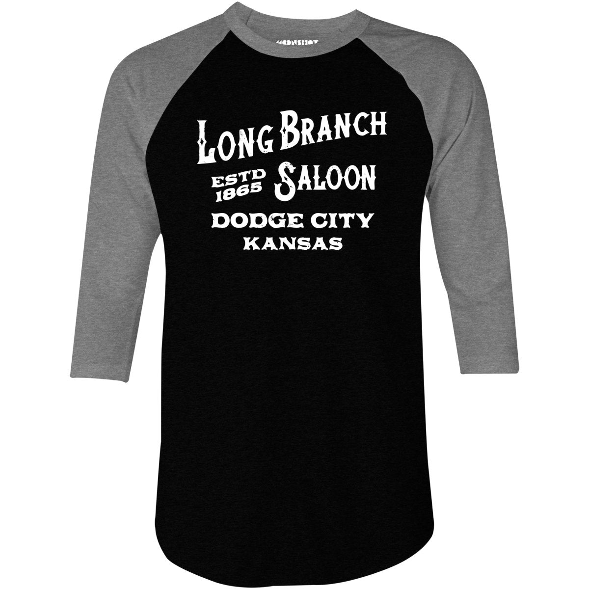 Long Branch Saloon Gunsmoke - 3/4 Sleeve Raglan T-Shirt