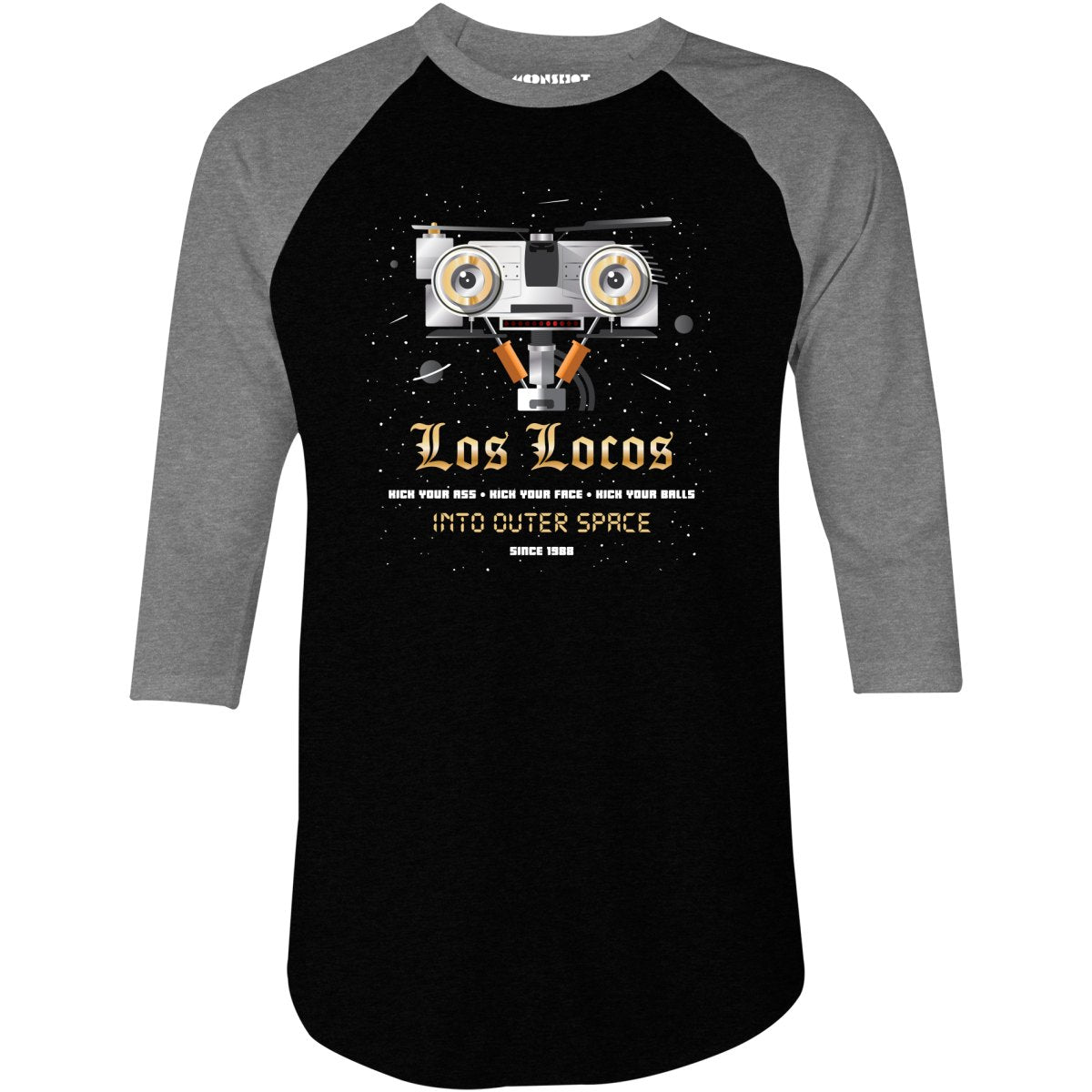 Los Locos Short Circuit 2 - 3/4 Sleeve Raglan T-Shirt