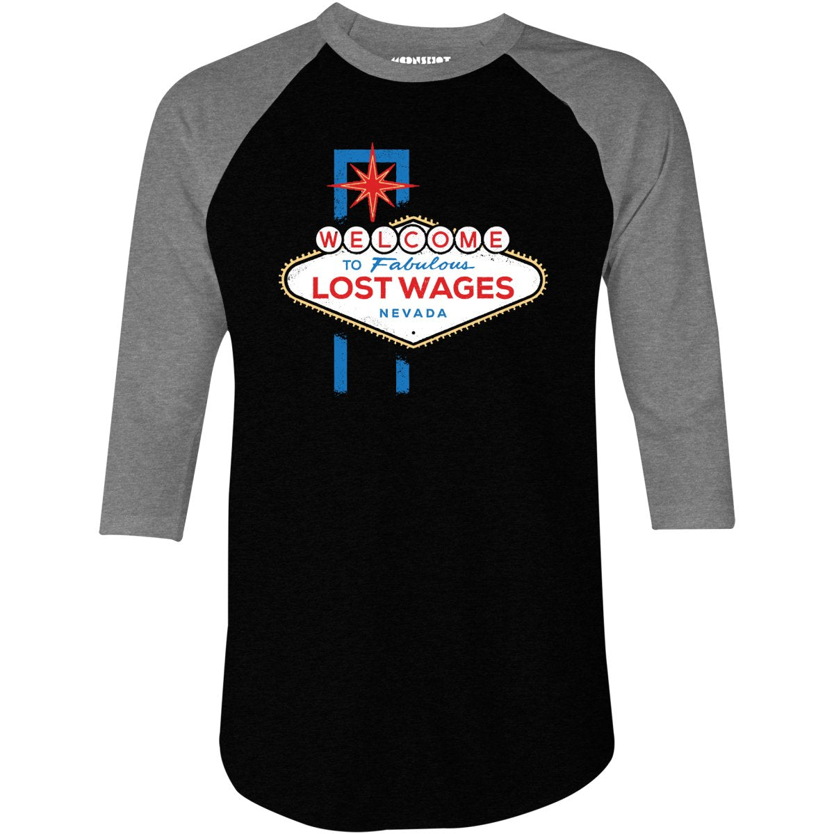 Lost Wages - Las Vegas - 3/4 Sleeve Raglan T-Shirt