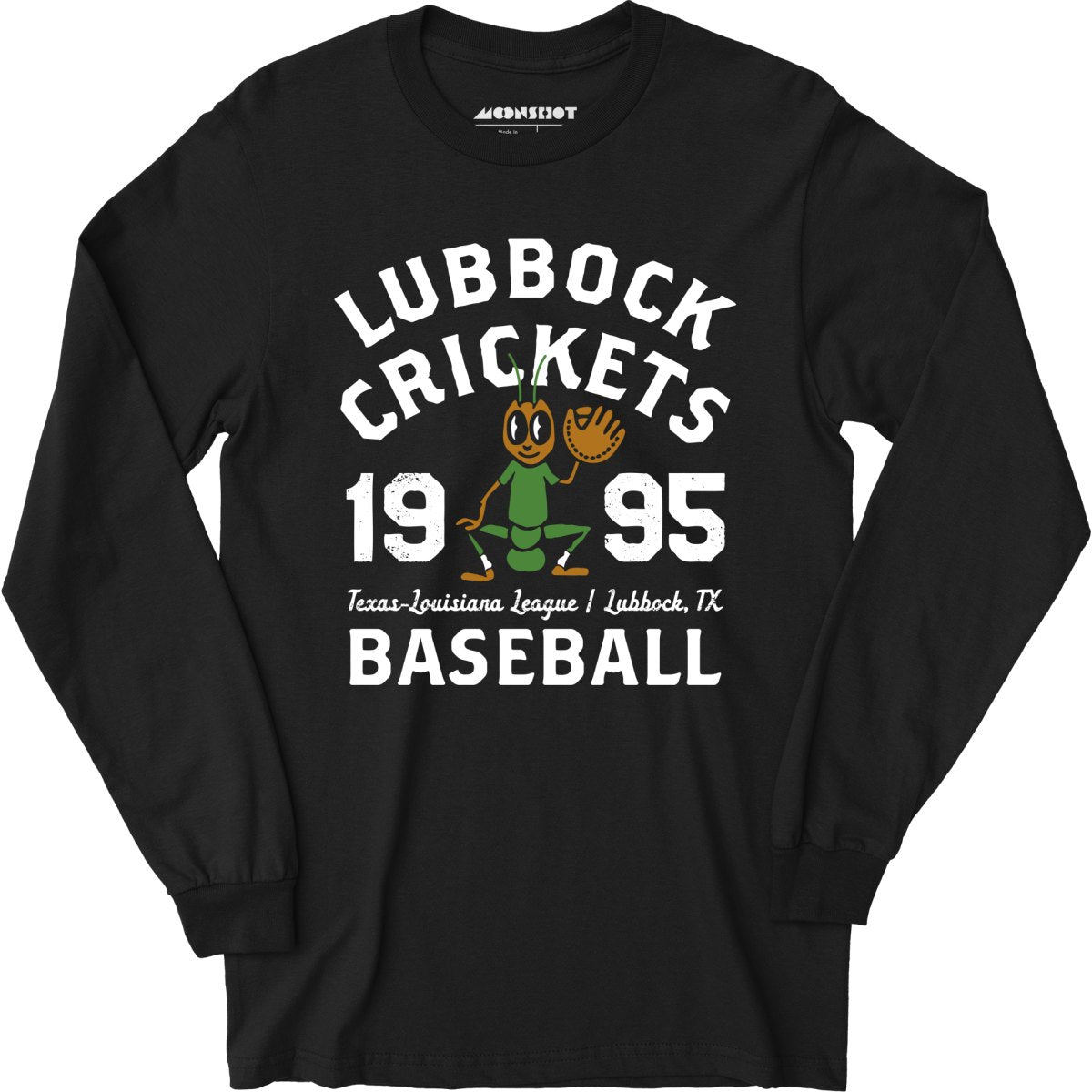 Lubbock Crickets - Texas - Vintage Defunct Baseball Teams - Long Sleeve T-Shirt