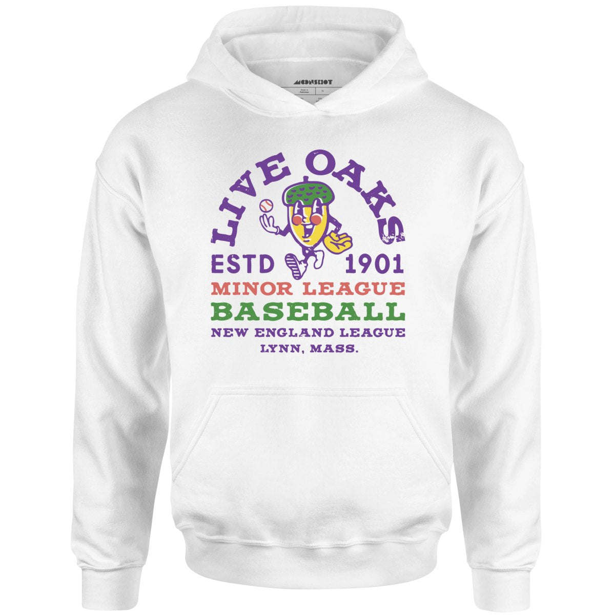 Lynn Live Oaks - Massachusetts - Vintage Defunct Baseball Teams - Unisex Hoodie