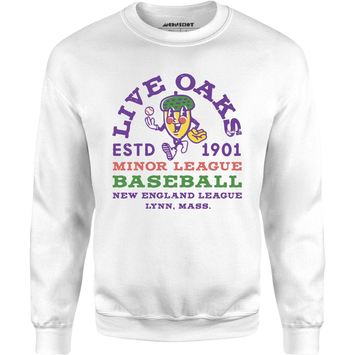 Lynn Live Oaks - Massachusetts - Vintage Defunct Baseball Teams - Unisex Sweatshirt
