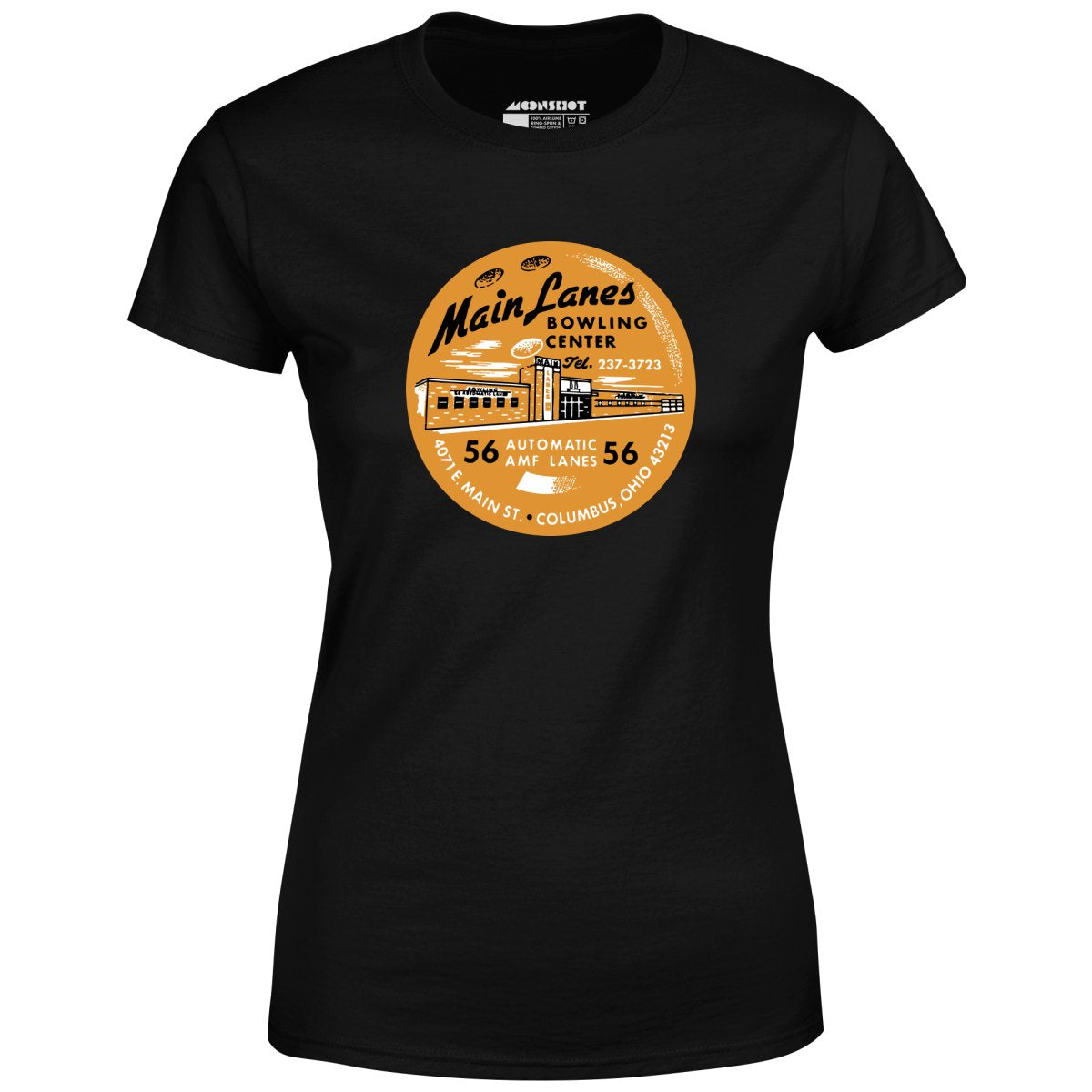 Main Lanes - Columbus Ohio - Vintage Bowling Alley - Women's T-Shirt