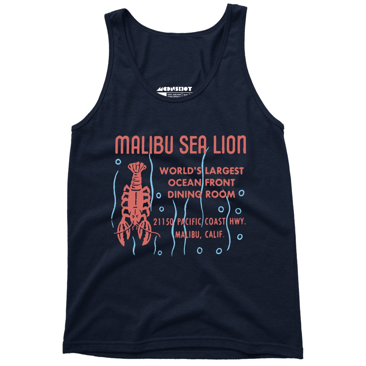 Malibu Sea Lion - Malibu, CA - Vintage Restaurant - Unisex Tank Top
