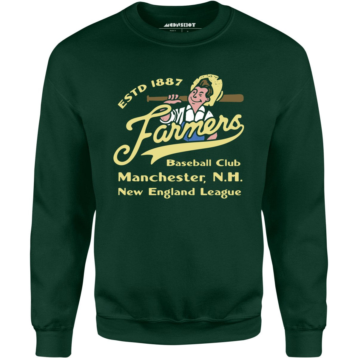 Manchester Farmers - New Hampshire - Vintage Defunct Baseball Teams - Unisex Sweatshirt