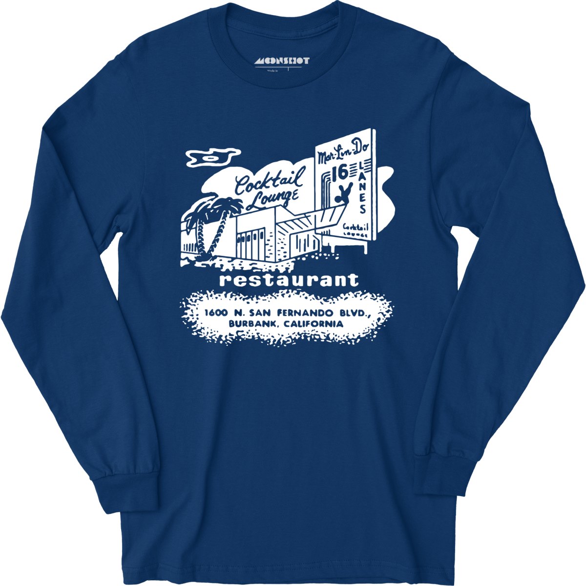 Mar-Lin-Do Lanes - Burbank, CA - Vintage Bowling Alley - Long Sleeve T-Shirt