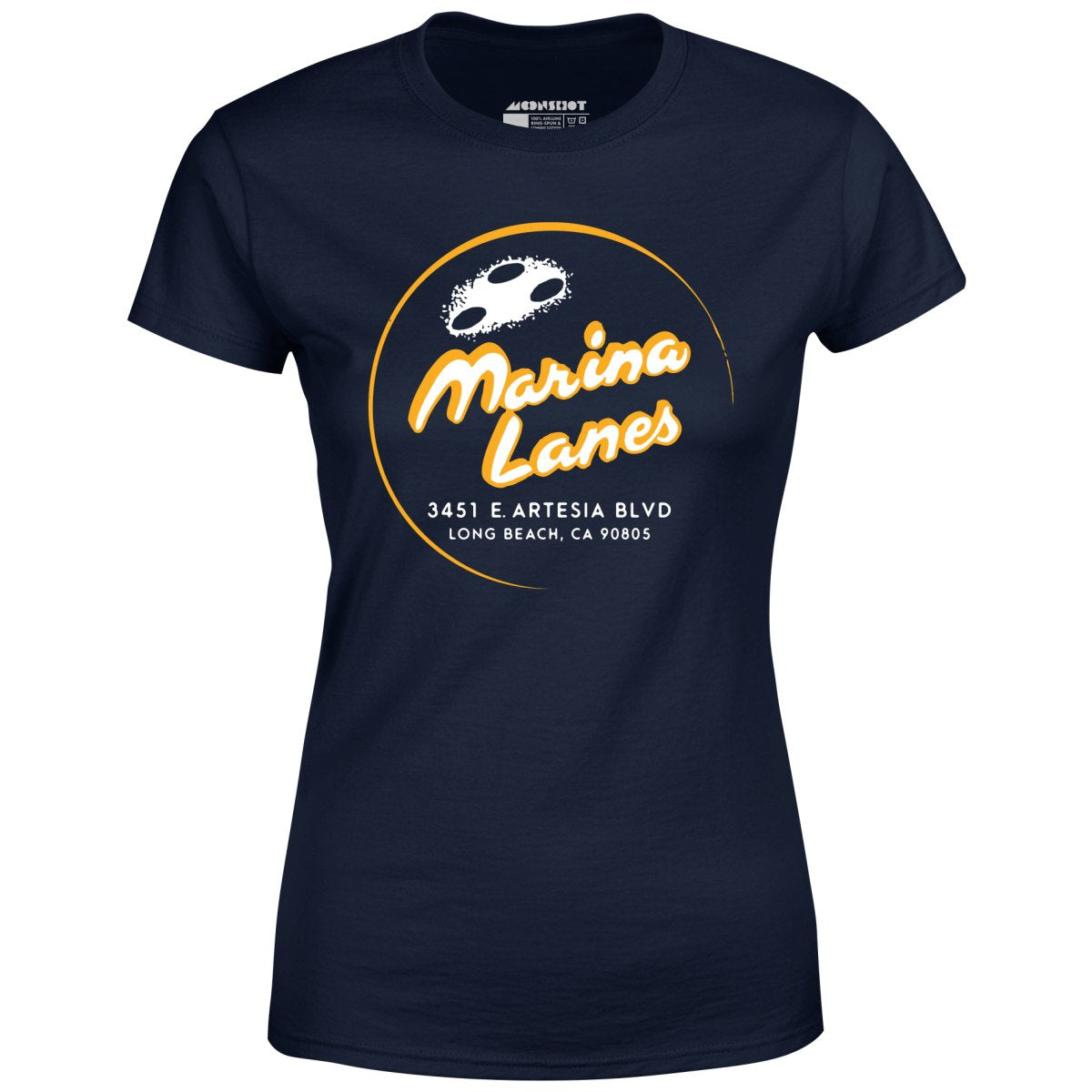 Marina Lanes - Long Beach, CA - Vintage Bowling Alley - Women's T-Shirt