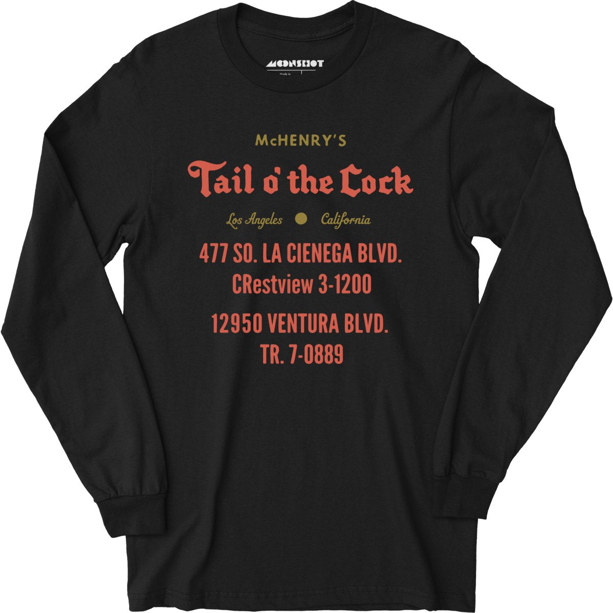 McHenry's Tail o' the Cock - Los Angeles, CA - Vintage Restaurant - Long Sleeve T-Shirt