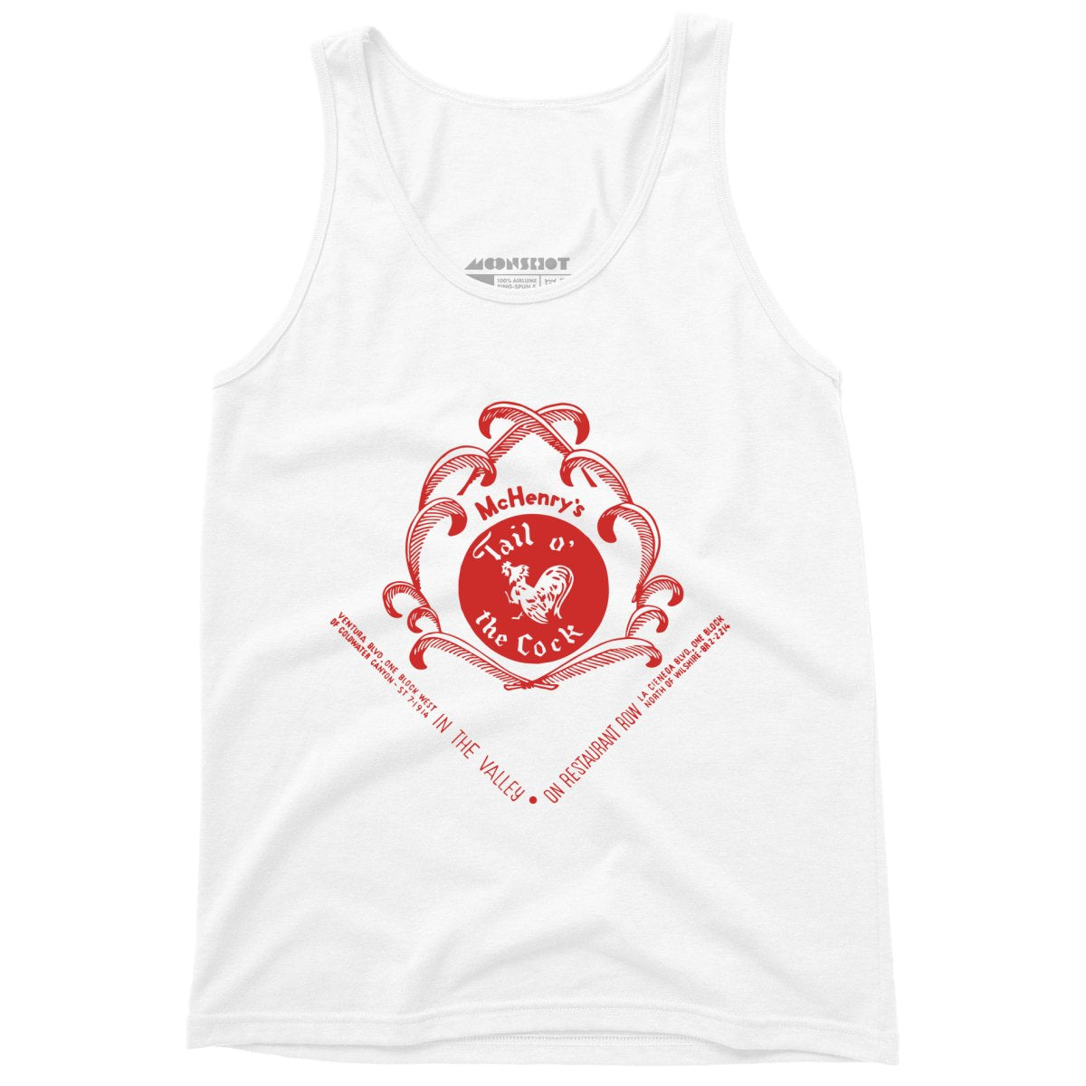 McHenry's Tail o' the Cock v2 - Los Angeles, CA - Vintage Restaurant - Unisex Tank Top
